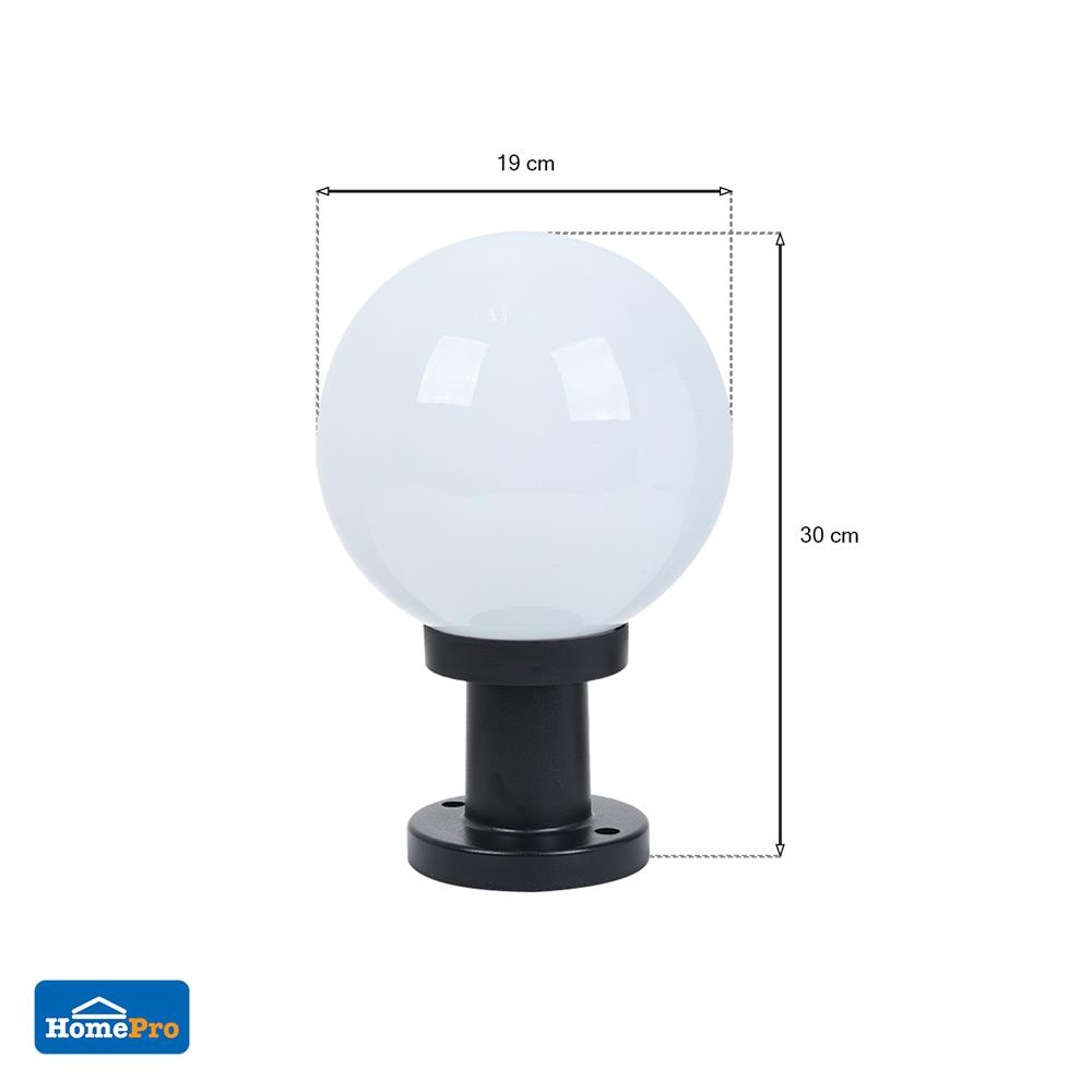 ไฟหัวเสา HL081-200 CARINI PL CS สีดำ