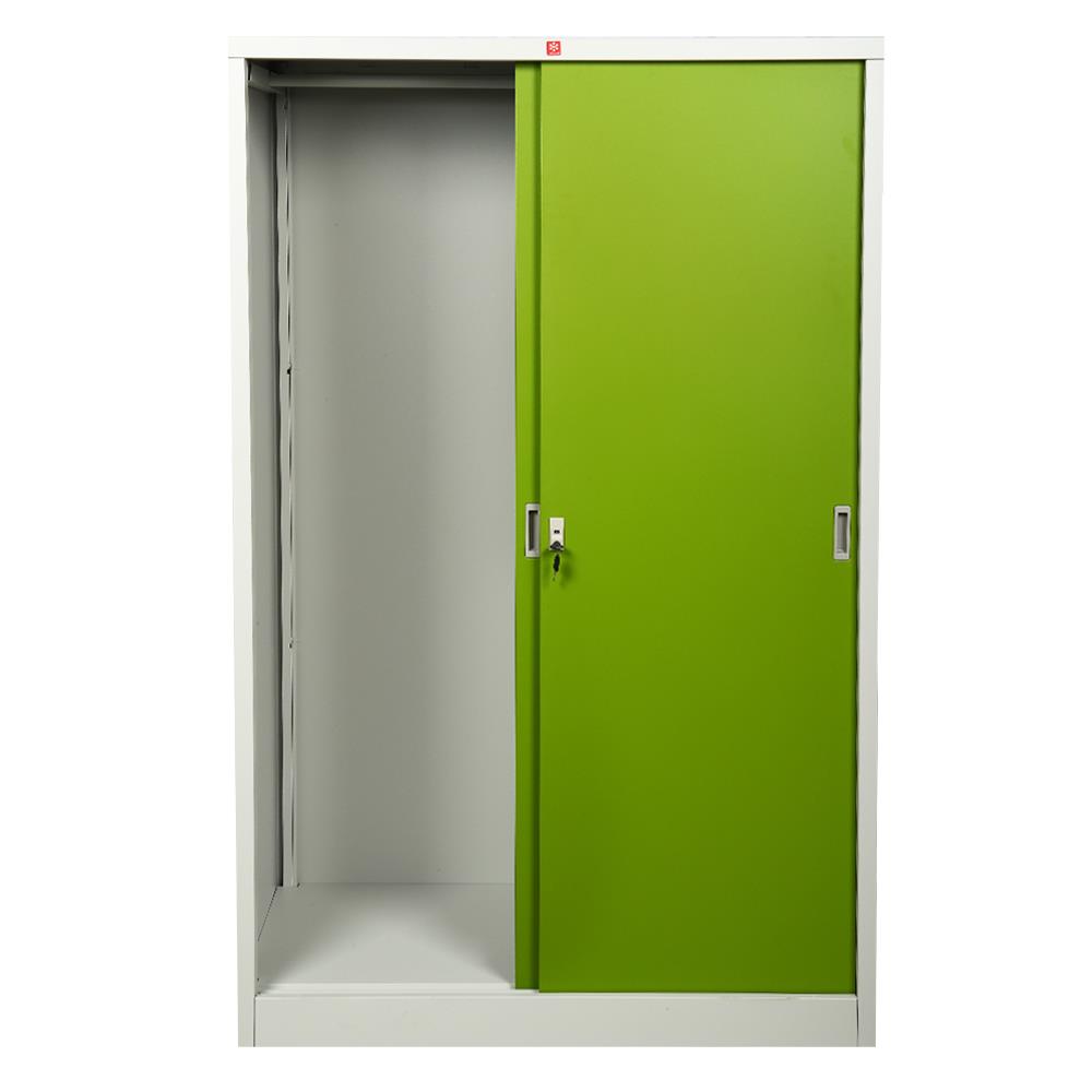 ตู้เสื้อผ้าบานเลื่อนทึบ LUCKY WORLD KSS-126K-GG สีเขียว