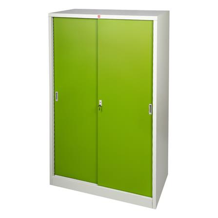 ตู้เสื้อผ้าบานเลื่อนทึบ LUCKY WORLD KSS-126K-GG สีเขียว