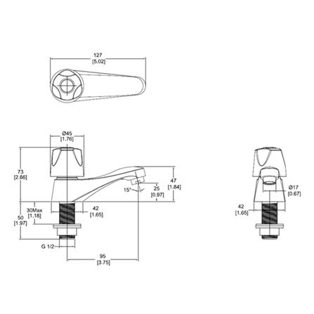 ก๊อกอ่างล้างหน้าเดี่ยว ENGLEFIELD K-15811X-8-CP_1