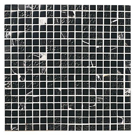 GLASS MOSAIC TILE TARA STONE BLACK 30x30x0.80CM_0