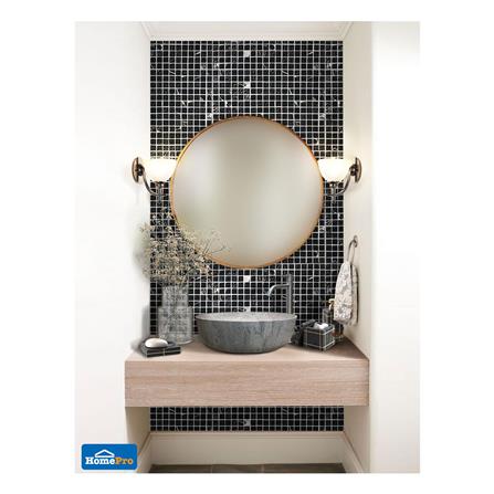 GLASS MOSAIC TILE TARA STONE BLACK 30x30x0.80CM_1