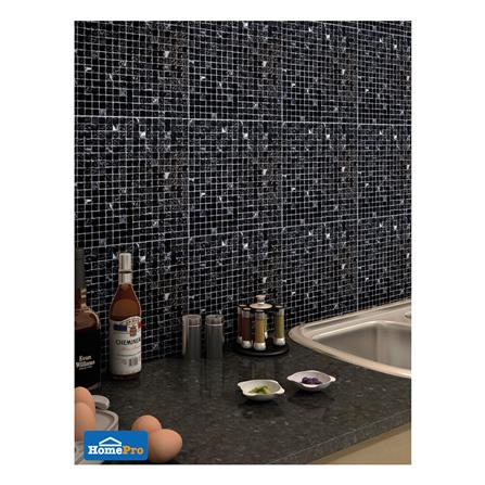 GLASS MOSAIC TILE TARA STONE BLACK 30x30x0.80CM_3