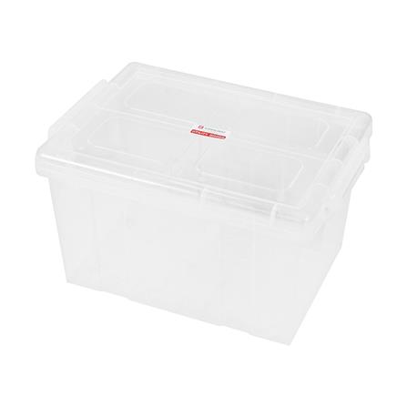 กล่องเก็บของ ฝาล็อค G-WARE 1404 20 ลิตร สีใส_1