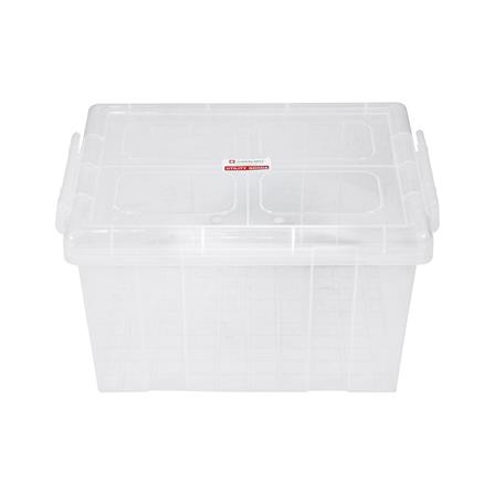 กล่องเก็บของ ฝาล็อค G-WARE 1403 30 ลิตร สีใส