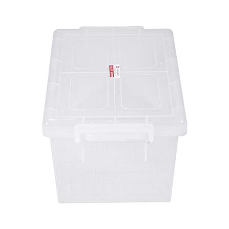 กล่องเก็บของ ฝาล็อค G-WARE 1403 30 ลิตร สีใส_2
