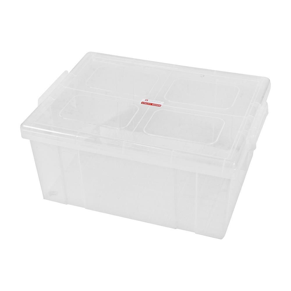 กล่องเก็บของ ฝาล็อค G-WARE 1402 40 ลิตร สีใส