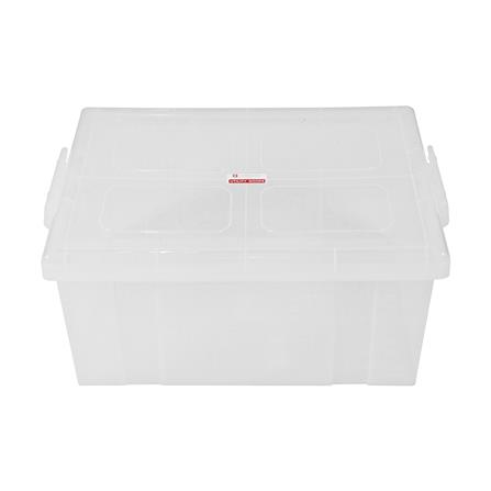 กล่องเก็บของ ฝาล็อค G-WARE 1402 40 ลิตร สีใส_0