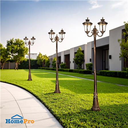 ไฟสนาม CARINI 9087/L2(M) สีทองรมดำ 2 หัว_3