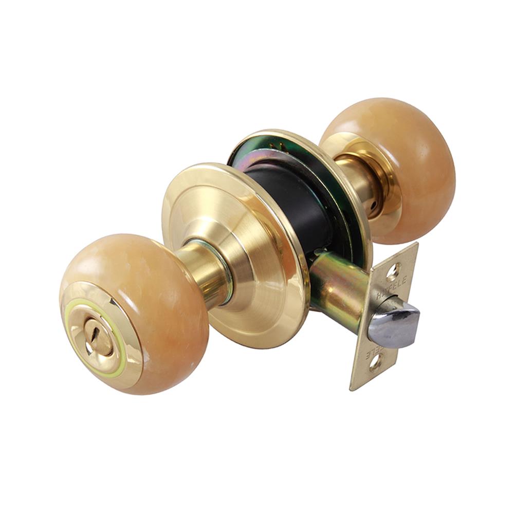 ลูกบิดห้องน้ำ หัวจัน HAFELE 489.93.615 สีหินอ่อนเหลือง/ทองเหลืองด้าน/เงา