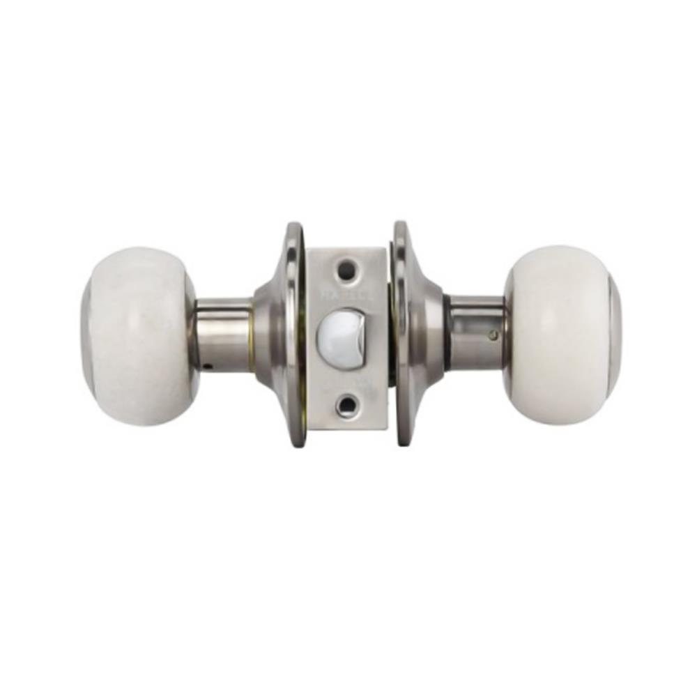 ลูกบิดห้องน้ำ หัวจัน HAFELE 489.93.714 สีหินอ่อนขาว+สีสเตนเลสเงา