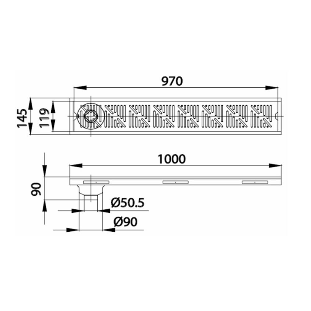 รางน้ำทิ้ง COTTO CT654Z2P 100 ซม.