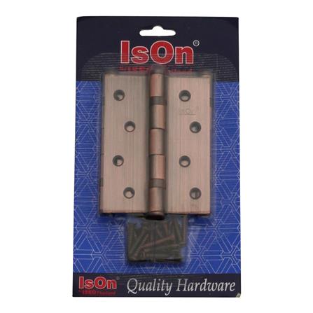 บานพับ 4X3 นิ้ว ISON 511413 สีทองแดงรมดำ แพ็ก 3 ชิ้น