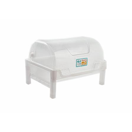 ชั้นคว่ำจานพลาสติกโดมมีฝาครอบSN 542ขาว_1