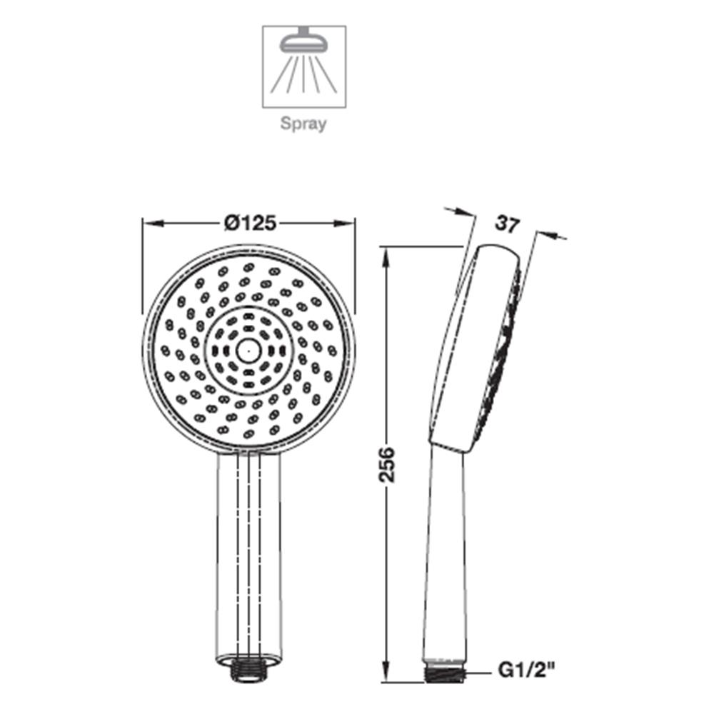 ชุดฝักบัวสายอ่อน 1 ระดับ HAFELE รุ่น 495.60.642 สีโครม
