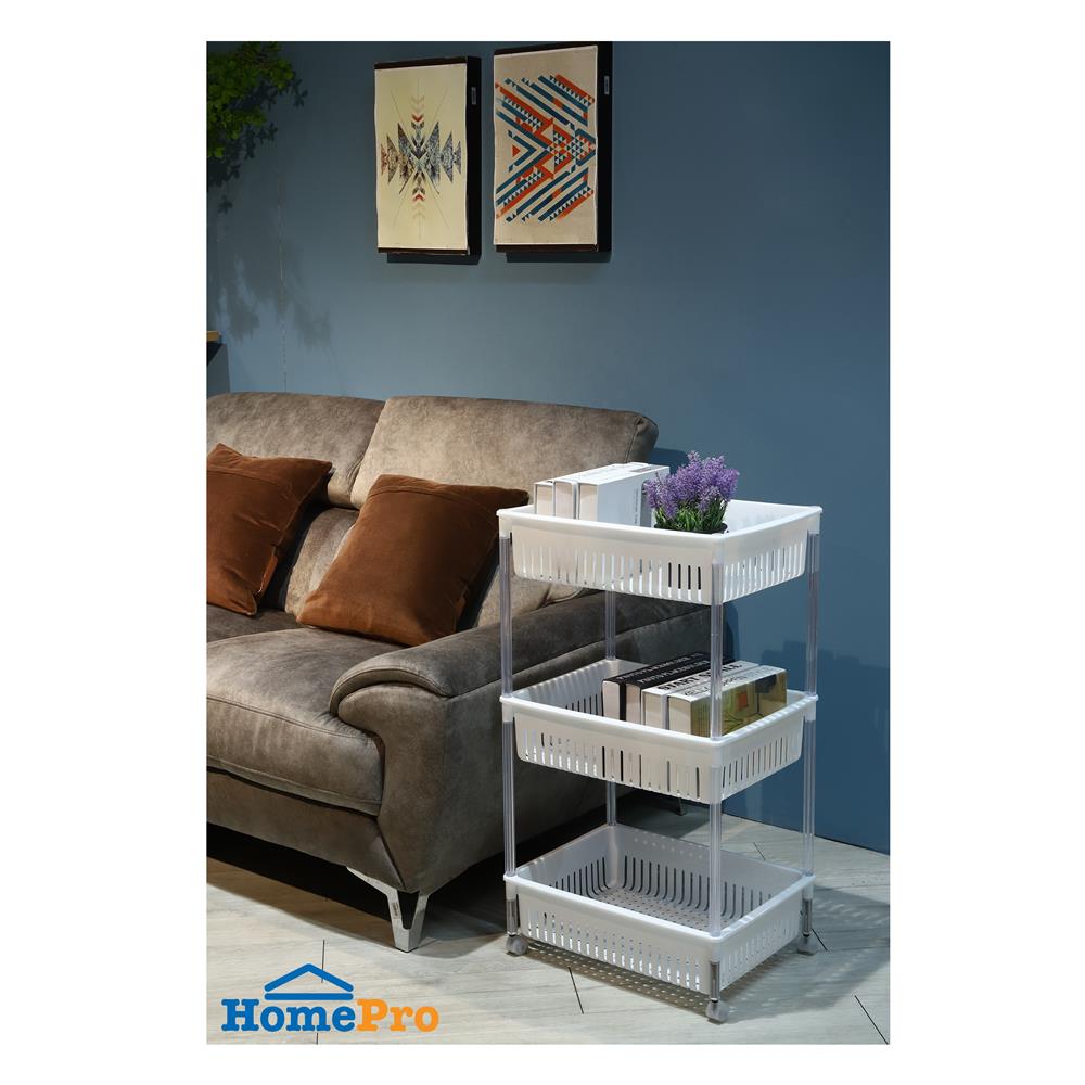 ชั้นวางของพลาสติก 3 ชั้น มีล้อ KEYWAY AP903