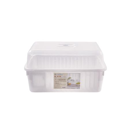 ชั้นคว่ำจานพลาสติกมีฝาครอบ+ใส่ช้อนKEYWAY