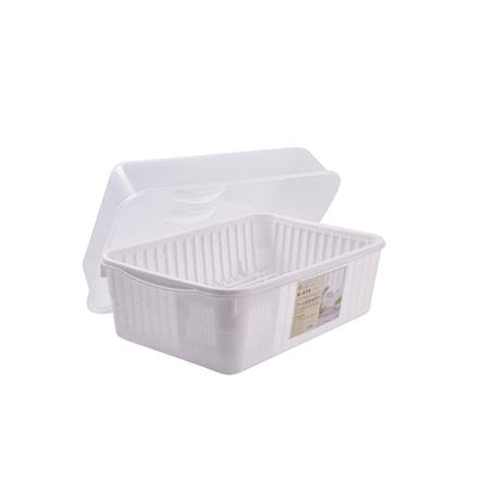 ชั้นคว่ำจานพลาสติกมีฝาครอบ+ใส่ช้อนKEYWAY_1