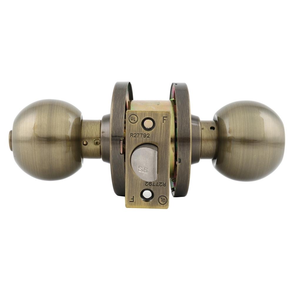 ลูกบิดห้องน้ำ MUL-T-LOCK DTAB-832 T หัวกลม สีทองเหลืองรมดำ