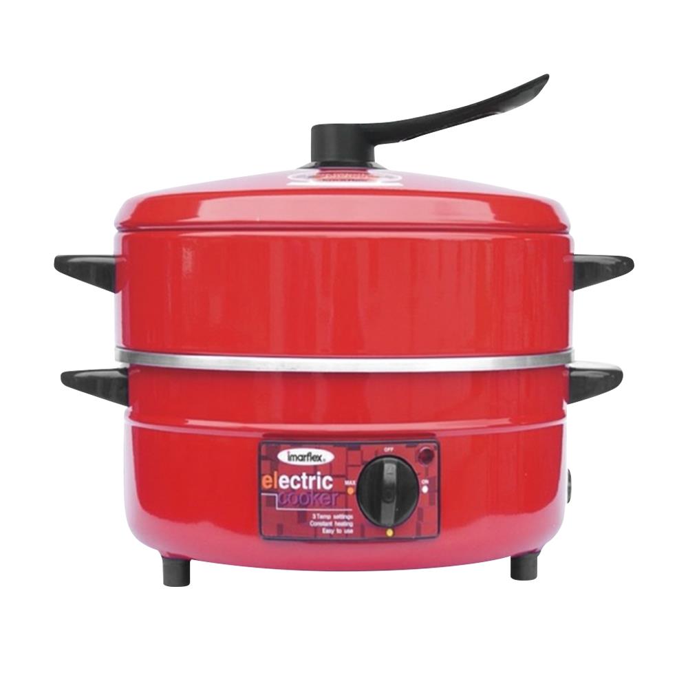 กระทะไฟฟ้า IMARFLEX MP16Q 3 ลิตร สีแดง