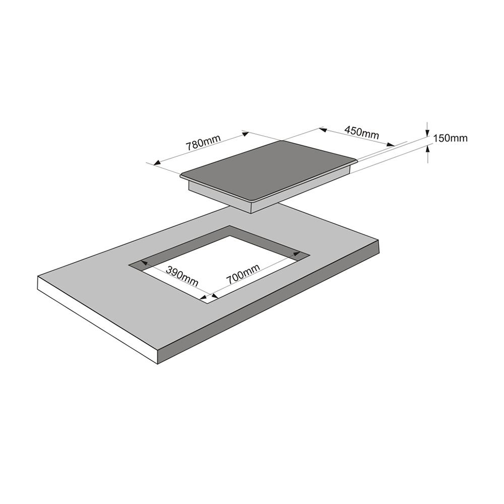 เตาฝังแก๊ส TECNOPLUS HB 2079 GB 78 ซม.