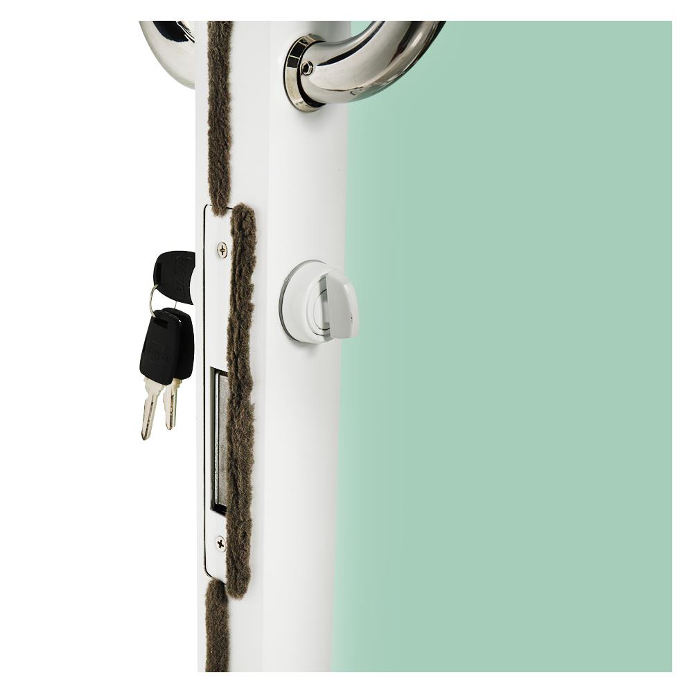 ประตูบานสวิงคู่ อะลูมิเนียม WINDOW ASIA 190x205 ซม. สีขาว