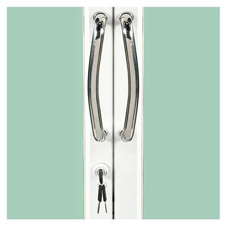 ประตูบานสวิงคู่ อะลูมิเนียม WINDOW ASIA 190x205 ซม. สีขาว_1