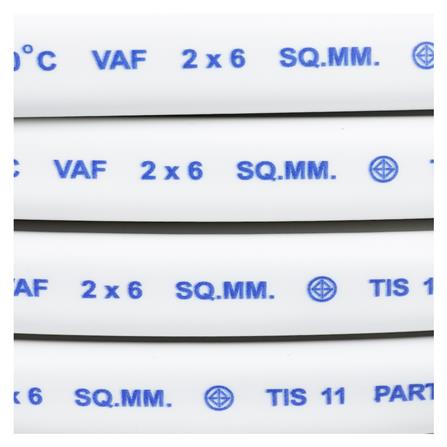 สายไฟ VAF BCC 2x6 ตร.มม. 100 ม. สีขาว_2