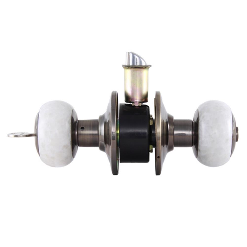 ลูกบิดประตู หัวจัน HAFELE 489.93.713 สีหินอ่อนขาว/ทองเหลืองรมดำ