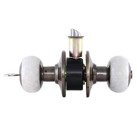 ลูกบิดประตู หัวจัน HAFELE 489.93.713 สีหินอ่อนขาว/ทองเหลืองรมดำ_1