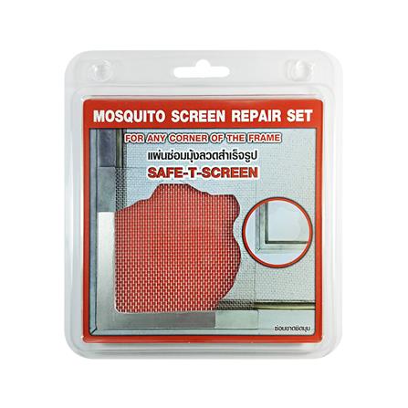 แผ่นซ่อมมุ้งลวดสำเร็จรูป อะลูมิเนียม SAFE-T-SCREEN CA ซ่อมมุม สีบรอนซ์เงิน 2 ชิ้น/แพ็ค