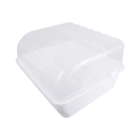 ชั้นคว่ำจานพลาสติกมีฝาครอบ JCJ 2408 สีขาว_1