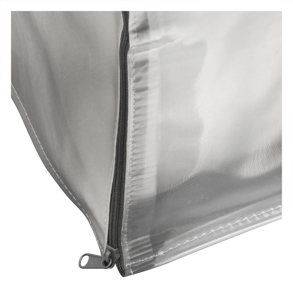 ผ้าคลุมเครื่องซักผ้าฝาหน้า 7-9 กก. CKR PLASTIC F-F001 60X62X84 ซม. สีเงินใส