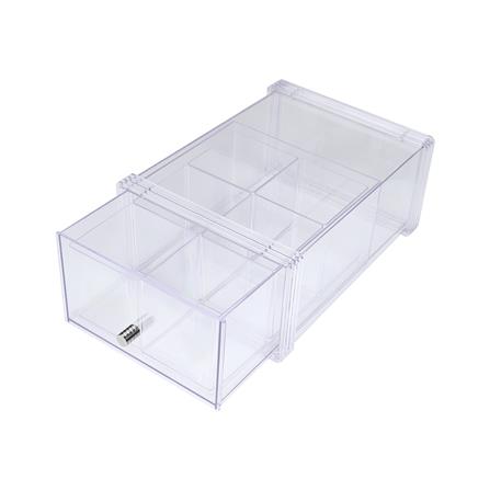 กล่องฝาหน้า 6 ช่อง BOXBOX 9976S 20.5x29.5x12.5 ซม. สีใส_1