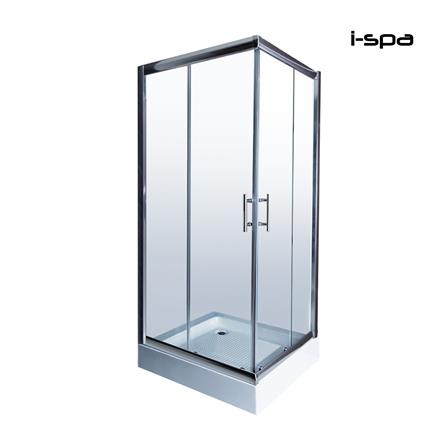 ฉากกั้นอาบน้ำ I-SPA BD-SQU001GCR 90x90 ซม._0