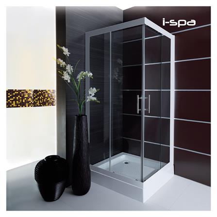 ฉากกั้นอาบน้ำ BATHROOM DESIGN BD-SQU001GWH 90x90 ซม._1