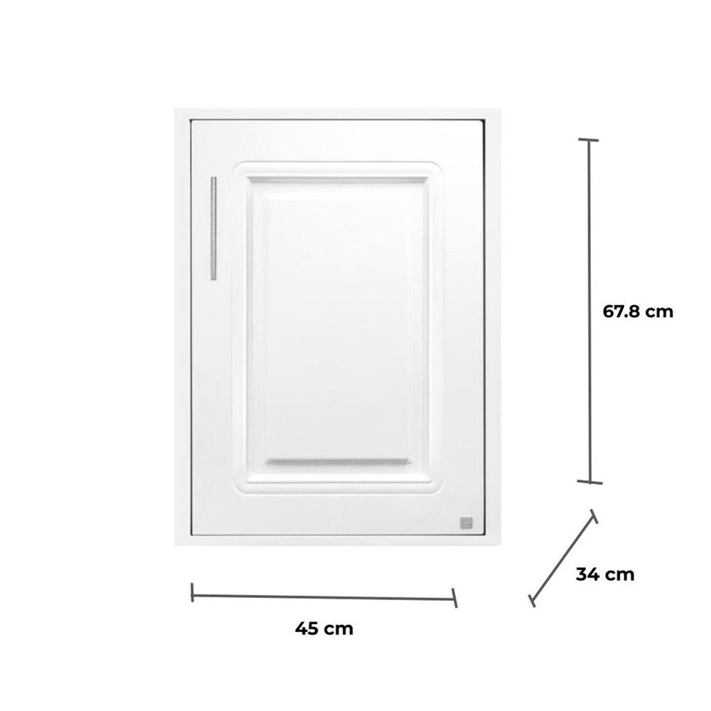 ตู้แขวนบานเดี่ยว ABS KING PLAT-PEARL 45x67.8 ซม. สีขาว