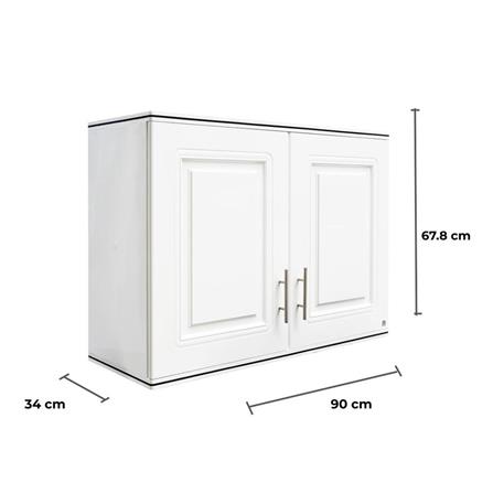 ตู้แขวนบานคู่ ABS KING PLAT-PEARL 90x68 ซม. สีขาว_1
