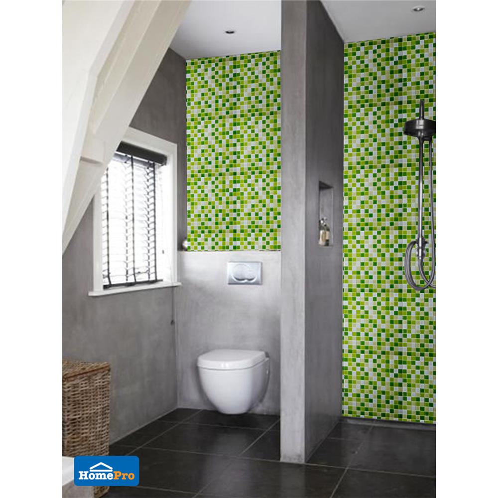 โมเสคแก้ว 30x30x0.40 ซม. TARA คละลายกรีนเลมอน