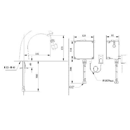 ก๊อกอ่างล้างหน้าเดี่ยวอัตโนมัติ AMERICAN STANDARD A-8805-000-50_1