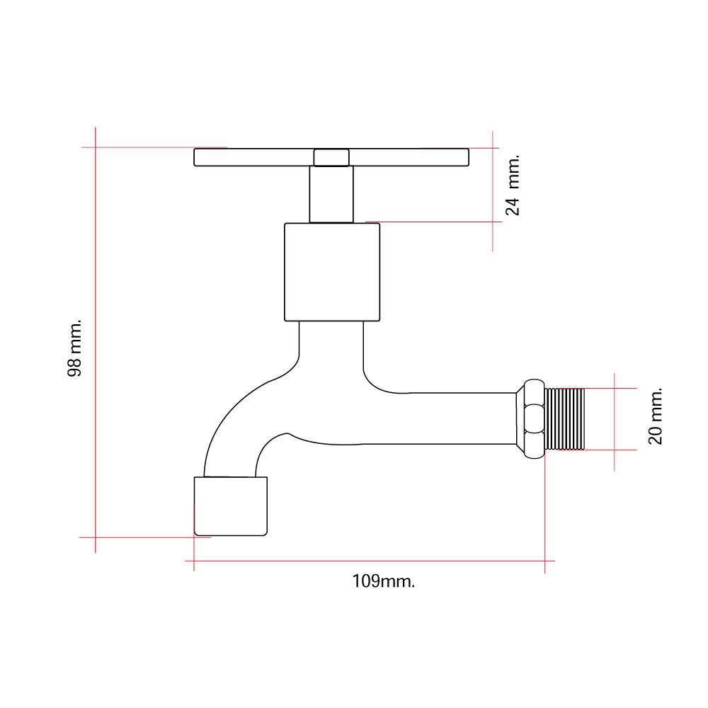 ก๊อกล้างพื้น 1 ทาง LUZERN LN-9602