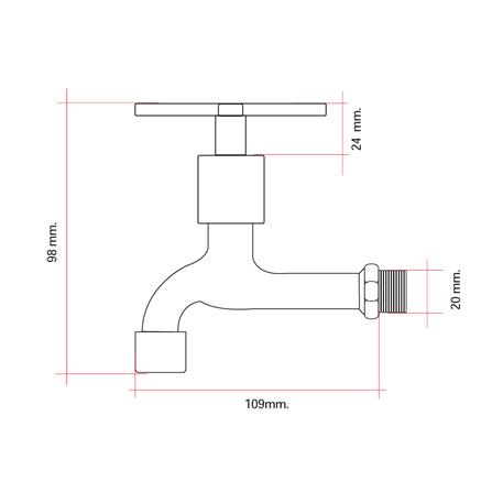 ก๊อกล้างพื้น 1 ทาง LUZERN LN-9602_2