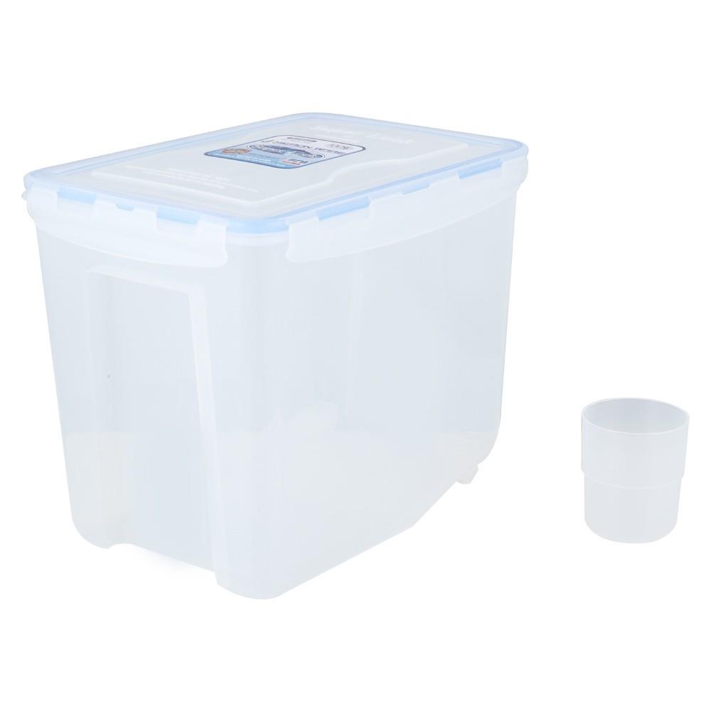 ถังข้าวสารพลาสติก 5 กก. + ถ้วยตวง SUPER LOCK 6042