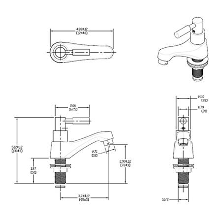 ก๊อกอ่างล้างหน้าเดี่ยว ENGLEFIELD K-7287X-CP_1