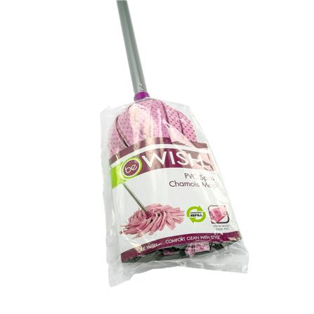 ไม้ม็อบชามัวร์หัวจุก BE WISH 4 นิ้ว สีม่วง_1