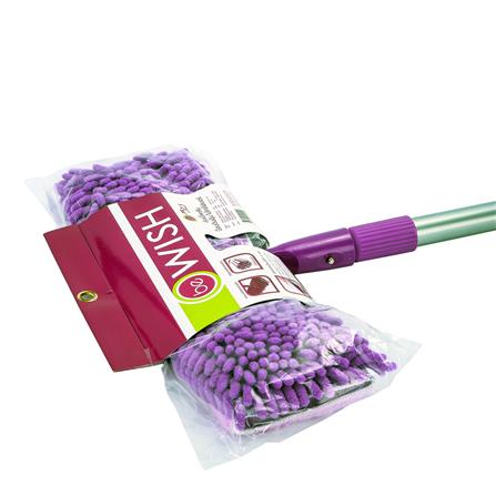 ไม้ม็อบไมโครไฟเบอร์ดันฝุ่น BE WISH DOUBLE CLEAN 15 นิ้ว สีม่วง_1