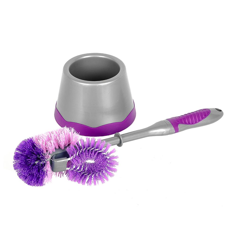 แปรงไนลอนล้างสุขภัณฑ์พร้อมฐาน BE WISH PLUS สีม่วง