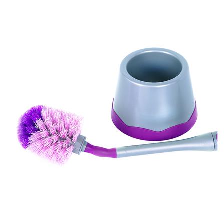 แปรงไนลอนล้างสุขภัณฑ์พร้อมฐาน BE WISH 360 องศา สีม่วง_3