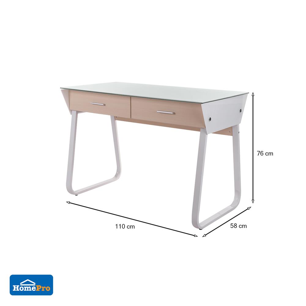 โต๊ะทำงาน FURDINI CT-3311G 110 ซม. ขาว