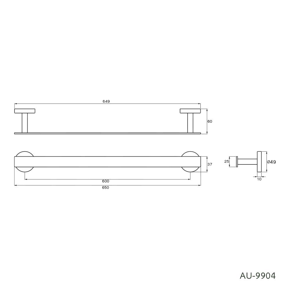 ราวแขวนผ้า WS AU-9904 60 ซม. สเตนเลส